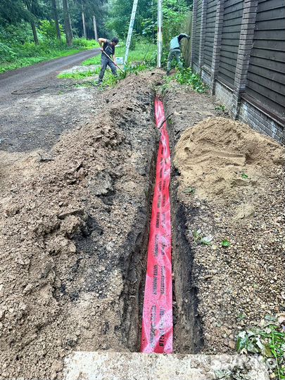 Подключение электричества. Подземный ввод