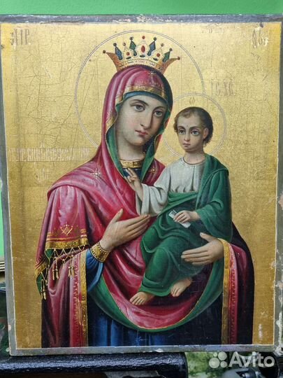 Старинная икона Пресвятой Богородицы
