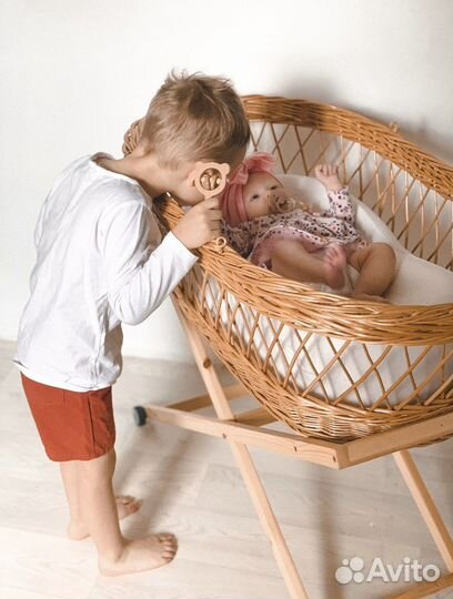 Плетеная колыбелька корзина переноска