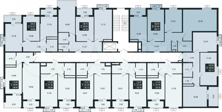 1-к. квартира, 43,2 м², 3/4 эт.