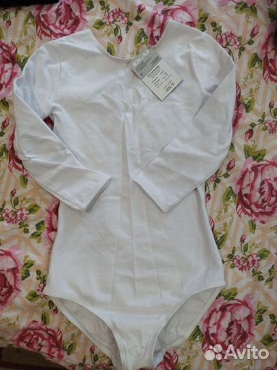 Купальник гимнастический белый