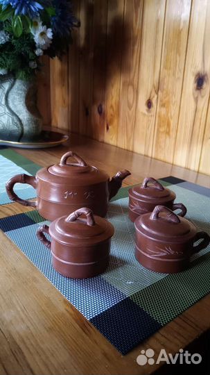 Глиняный чайный набор