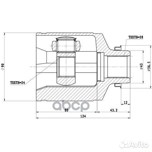 Шрус внутренний перед прав Z87755R Zikmar