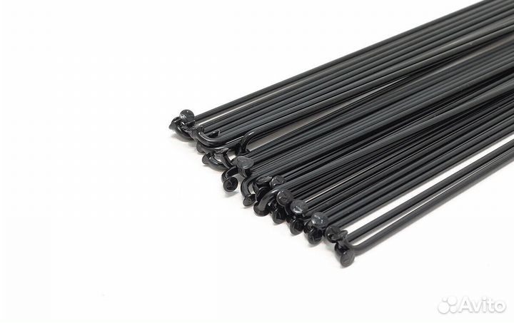 Спица 268 мм x 14G с ниппелем (12 мм) стальная чер