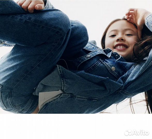 Джинсовая куртка рубашка Arket p.140(9-12лет)