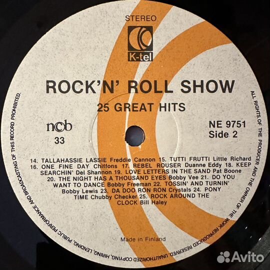 Сборник Rock'N'Roll Show (Финляндия 1977г.)