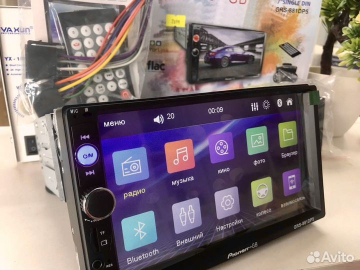 Магнитола 1din Pioneer GRS-881DP5