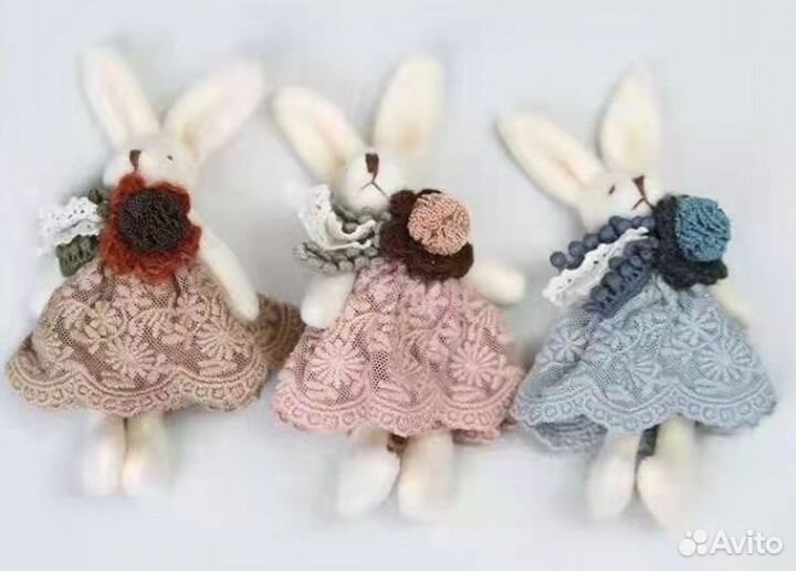 Кролик брошь бохо новая