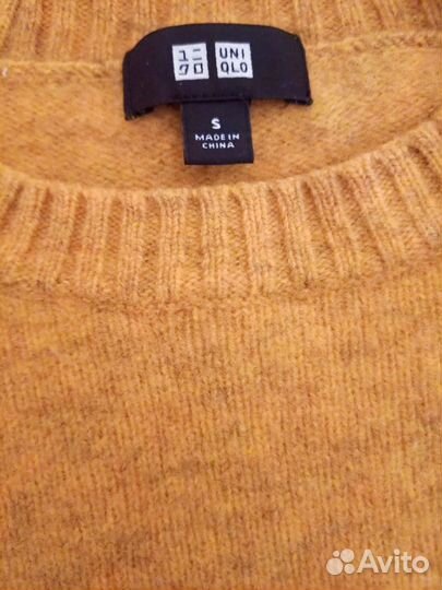 Джемпер uniqlo s 100% шерсть
