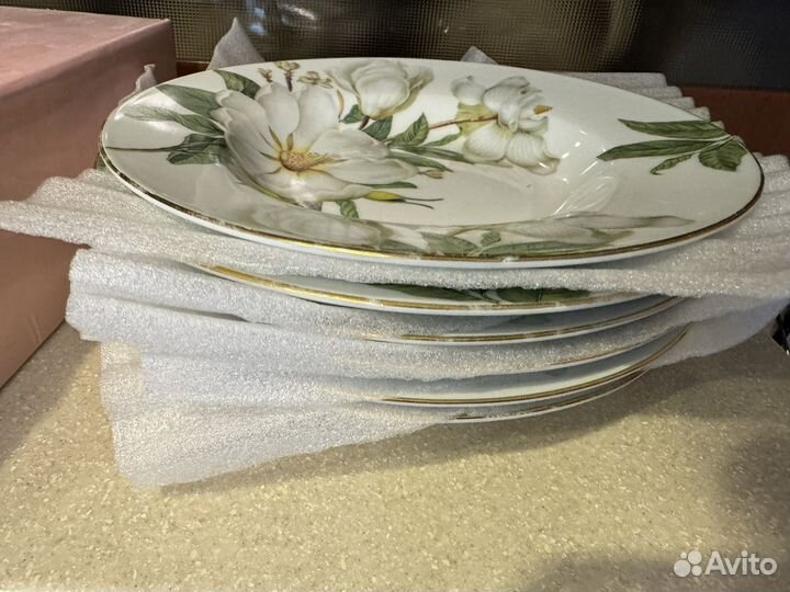 Посуда белый шиповник набор