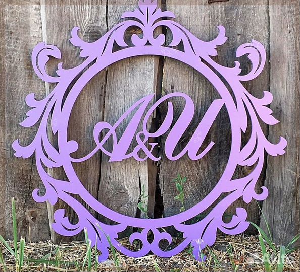 Монограмма на свадьбу (разные размеры)