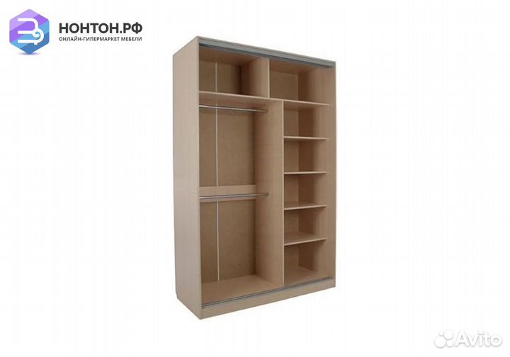 Шкаф-купе Гранд 2-600 дуб млечный / белый