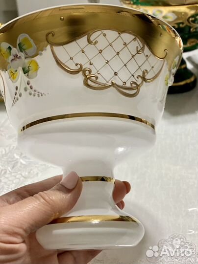 Ваза для фруктов или конфет Богемия