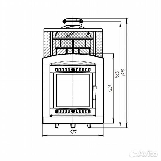 Печь Для Бани Атмосфера XL ктт сетка нержавейка