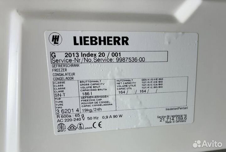 Морозильная камера liebherr бу