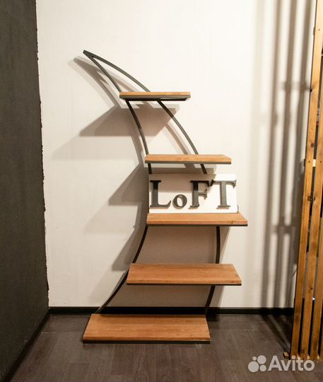 Стеллаж Парус от Loft&Сталь 1800х800х300мм