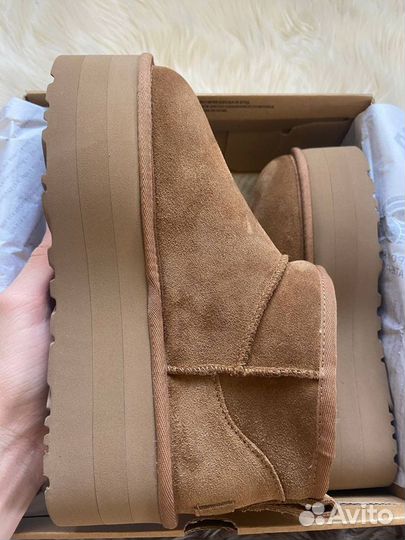 Угги Жен Ugg Classic Ultra Mini Platform Chestnut