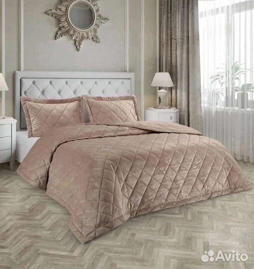 Покрывало велюровое с наволочками макси размер