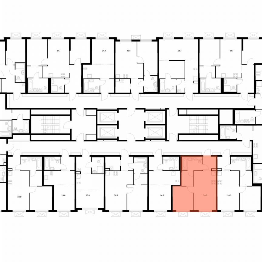 1-к. квартира, 34,5 м², 8/25 эт.