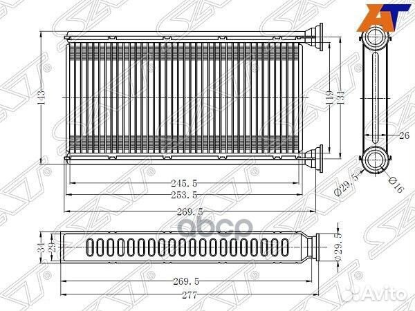 Радиатор отопителя салона subaru forester/impre