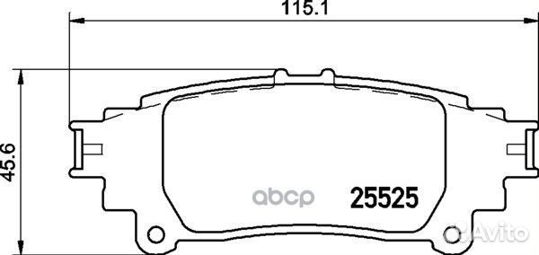 Колодки тормозные lexus RX 350/450h 09- задние