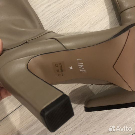 Сапоги бежевые кожа 38 новые lime 12storeez