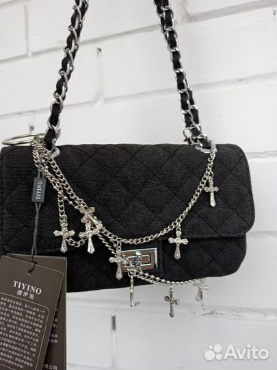 Сумка chanel mini джинсовая