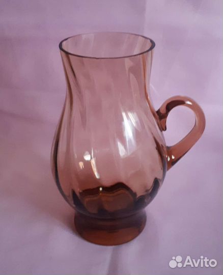 Кувшин/графин из цветного стекла СССР