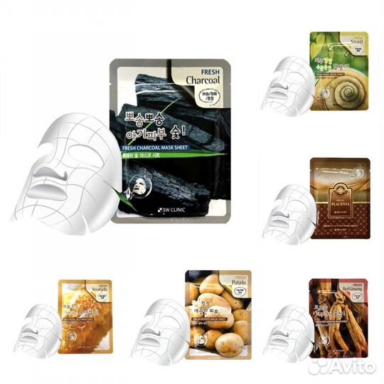 Корейская косметика тканевые маски для лица