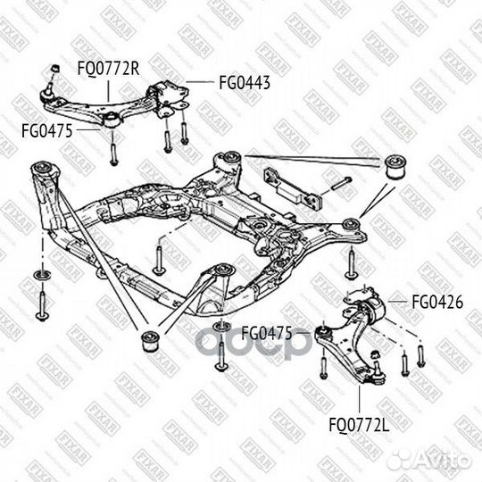 Рычаг подвески лев передней оси land rover: FRE