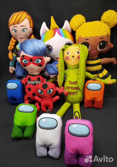 Игрушки мякиши по мотивам мультфильмов