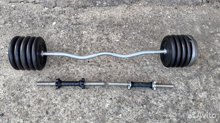 Штанга, гриф блины,10 блинов по 5 кг