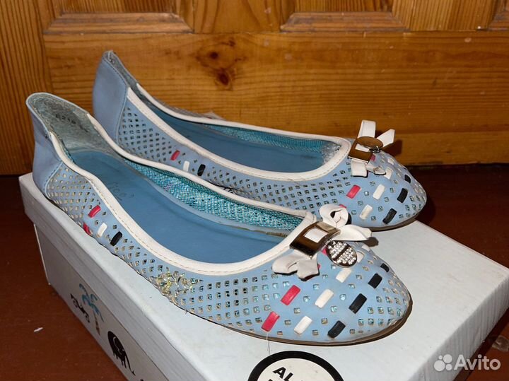 Балетки натуральная кожа 39 размер