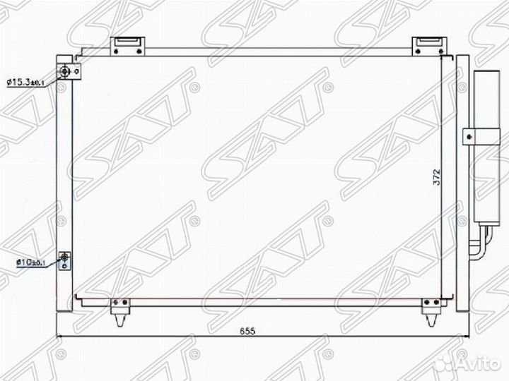 Радиатор кондиционера Toyota Corolla E120