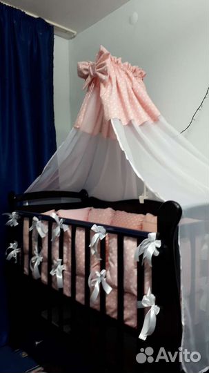 Бортики и балдахин в кроватку