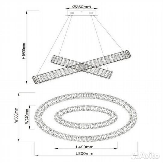 Подвесной светодиодный светильник Chiaro