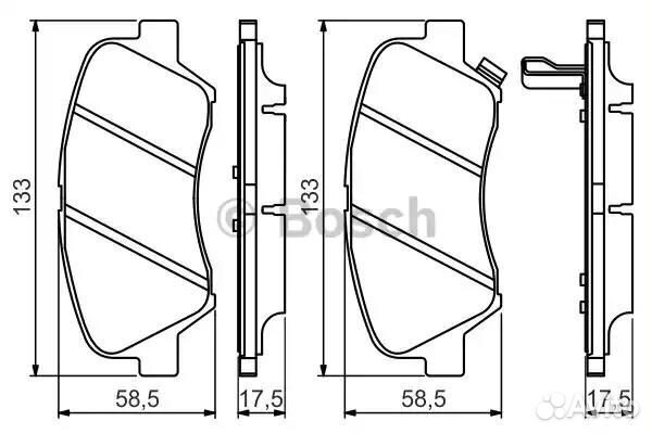 0986494563 Колодки тормозные дисковые передние bos