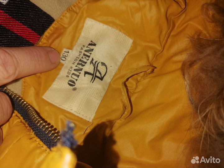 Зимний пуховик для девочки 128 134