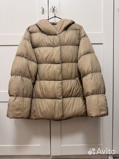 Пуховик Uniqlo с капюшоном L-XL