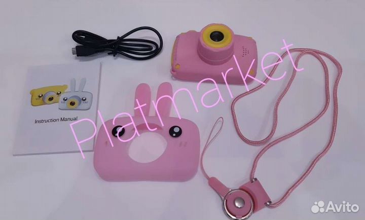 Детский фотоаппарат игрушка зайчик мишка