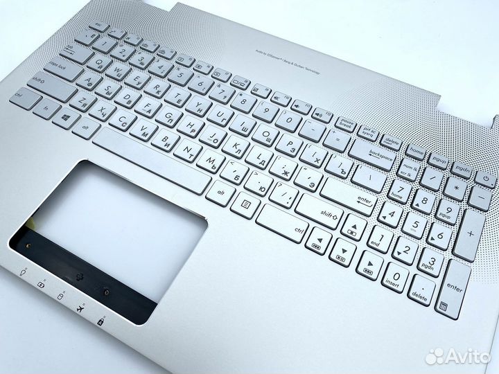 Топкейс (клавиатура) для ноутбука Asus N551 серебр