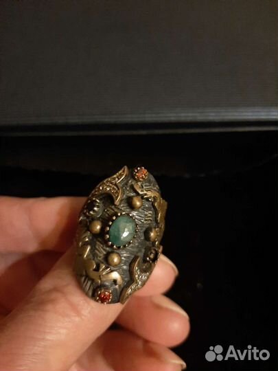 Комплект серебро с натур. камнями