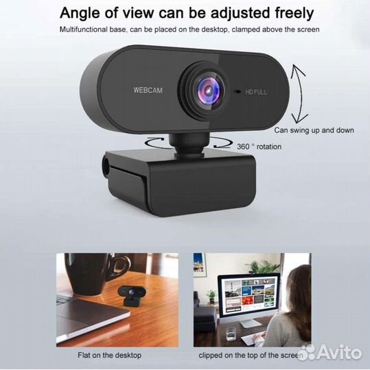 Веб-камера Full HD 1080P с микрофоном, новинка