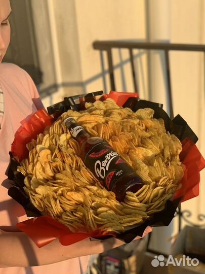 Съедобные букеты, букет из чипсов