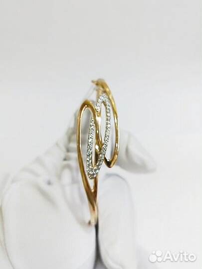 Золотой браслет с фианитом