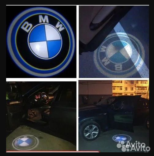 LED подсветка для дверей с логотипом модели авто