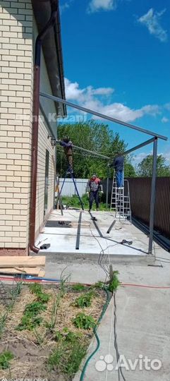 Рама с крышей на балкон