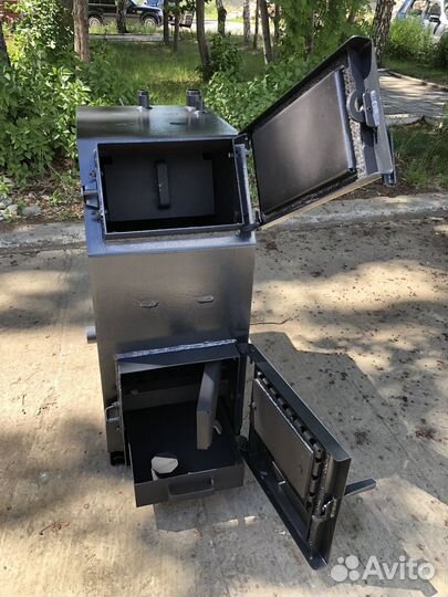 Твердотопливный котёл с увеличенной топкой