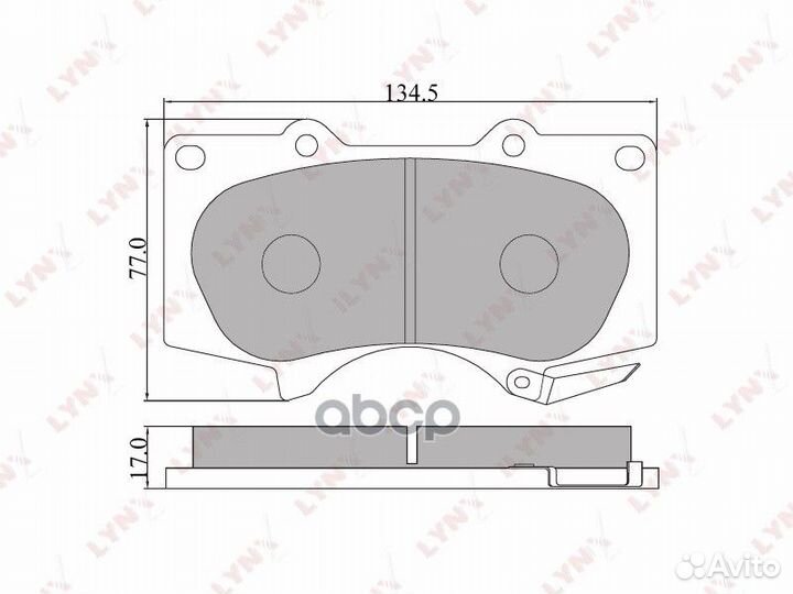 Колодки тормозные дисковые перед BD7549 LYN