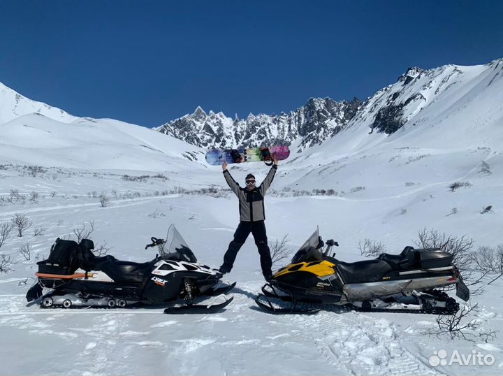 Экскурсии по Камчатке снегоход джип фрирайд скитур